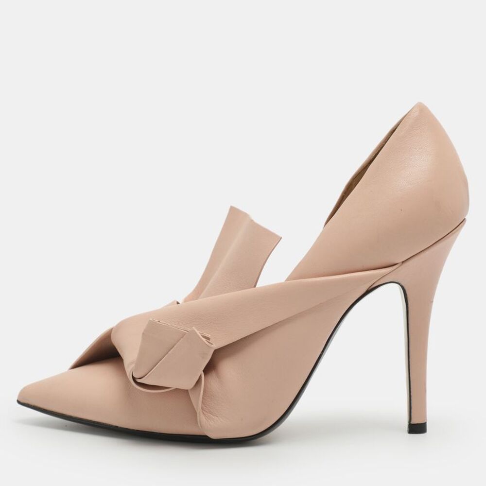 N21 Knot Size 37 Pink Leather D'orsay Pumps